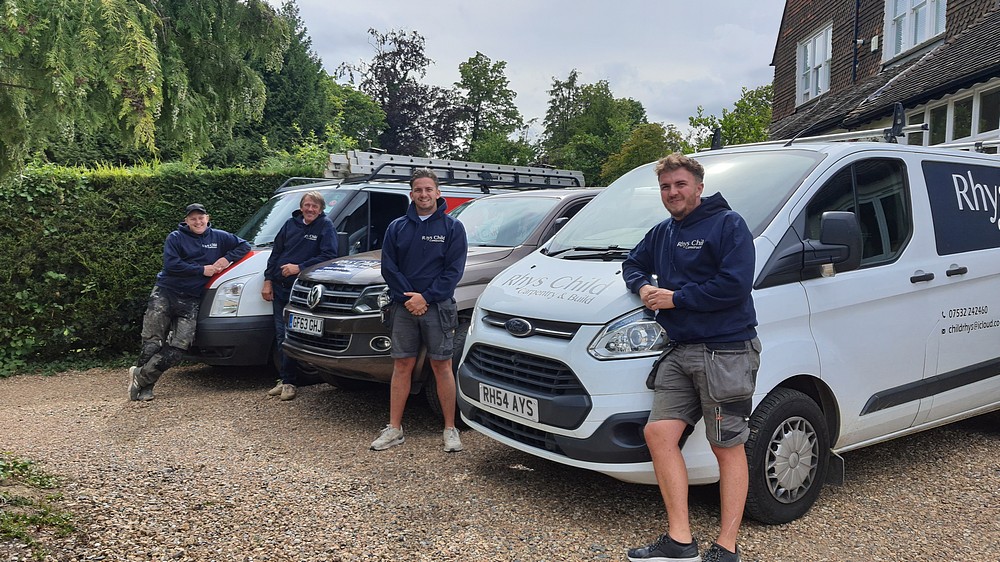 The Rhys Child Construction team on site in Surrey